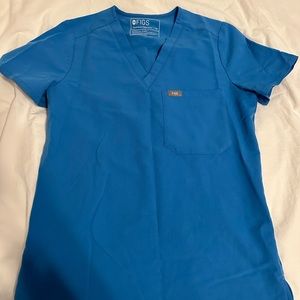 Figs One Pocket Scrub Top XS “Capri Blue”
